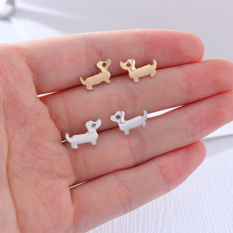 Potato Paws Sausage Dog Stud Earrings